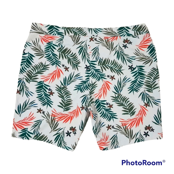 Terra & Sky Pants - Terra & Sky Tropical Pull-on Shorts, 3X